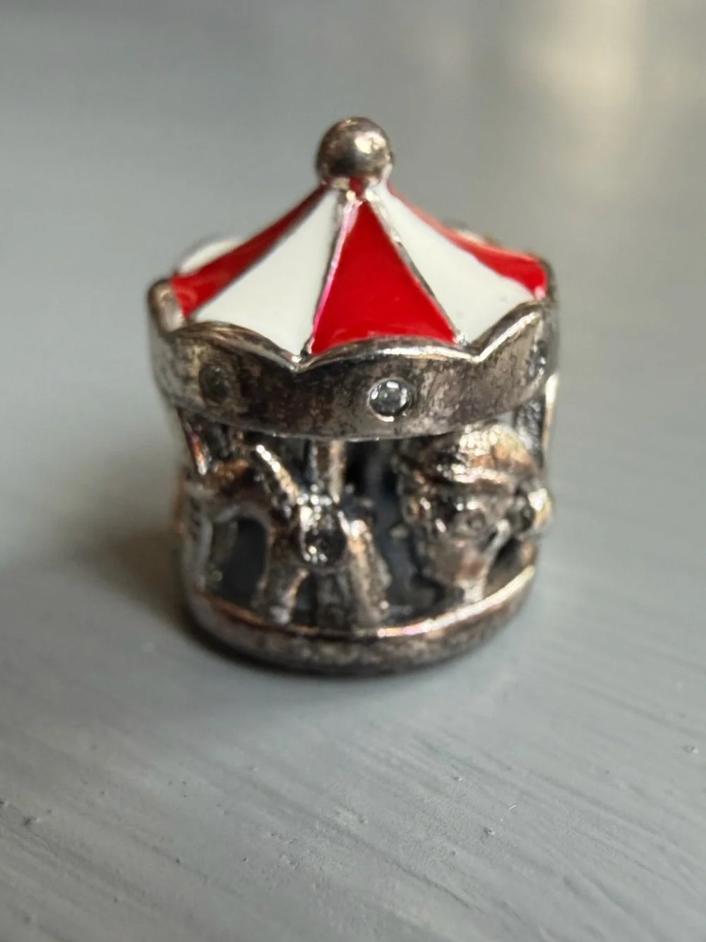 Carousel Charm Bead sterling Silver